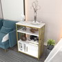 Hanah Home Estantería Blanco y Dorado